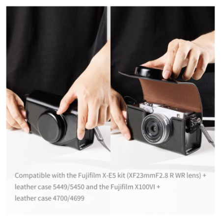 SmallRig 5987 - skórzany futerał/case/pokrowiec z paskiem do FUJIFILM X-E5 / X100VI - kompatybilność
